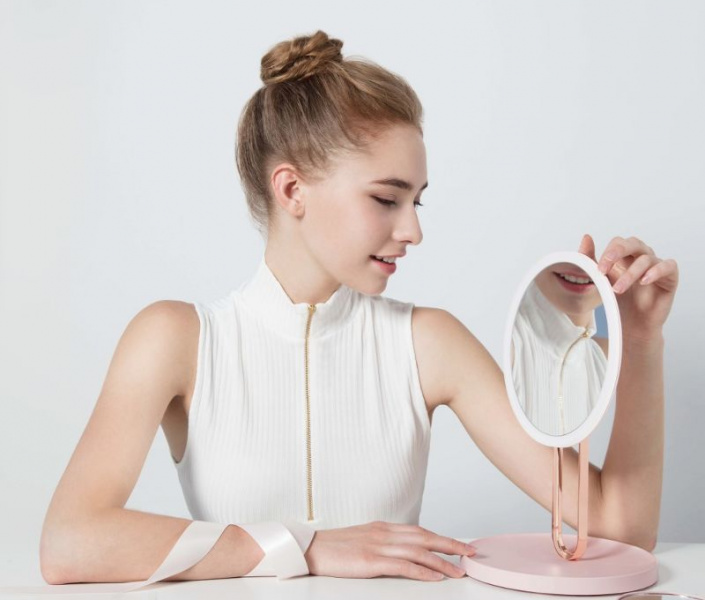 Зеркало для макияжа Xiaomi Ballet FASCINATE LED Ballet Mirror, белый фото 3