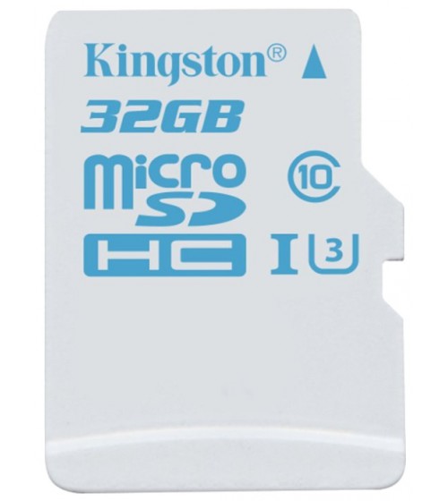 Карта памяти Kingston AC microSDHC 32GB Class 10 UHS-I U3 (90/45/Mb/s) для экшн-камер фото 1