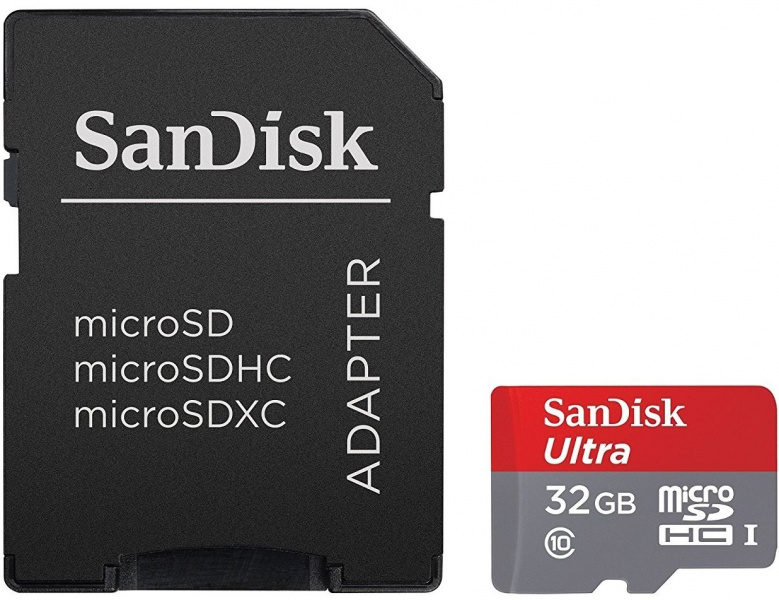 Карта памяти SanDisk Ultra microSDHC 32GB Class 10 UHS-I (98MB/s) с адаптером фото 1