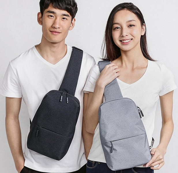 Рюкзак Xiaomi Mi City Sling Bag, темный серый фото 4