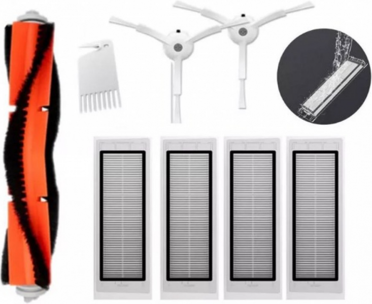 Набор сменных щеток и фильтров для робота-пылесоса Xiaomi Mi Robot Vacuum и Roborock Sweep One 8 шт фото 1