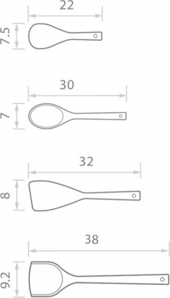 Набор деревянных столовых приборов Xiaomi Yi Wu Yi Shi фото 2