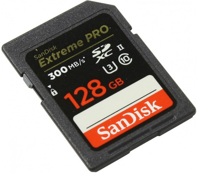 Карта памяти SanDisk Extreme Pro SDXC 128GB Class 10 UHS-II U3 (300/260MB/s) фото 1